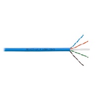 Кабель Премиум U/UTP, 4 пары, Кат.6A (Класс EA), 600 МГц, AWG 23, внутренний, LSZH нг(А)-HF, цвет синий, катушка 500 м
