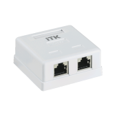 ITK Настенная инф. розетка RJ45 кат. 5E FTP 2-порт