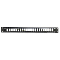 Патч-панель наборная 19",1U, под 24 модуля Keystone, UTP/STP