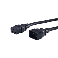Кабель питания IEC 320 C19 - IEC 320 C20 (3x1.5), 16A, прямая вилка, 3м, цвет черный