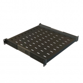 Полка выдвижная c 19'' креплением, глубина 450 мм, нагрузка до 20 кг, для шкафов TTB глубиной 600-1200мм, цвет черный (RAL 9004)