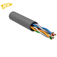 Витая пара U/UTP 5E 24AWG 4PR PVC 1м серый 100м РФ GENERICA