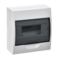 Корпус пластиковый ЩРН-П-8 черн. прозр. дверь IP41 GENERICA