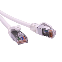 Патч-корд экранированный CAT5E F/UTP 4х2, LSZH, белый, 1.0м