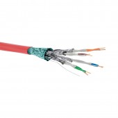 Кабель CAT 5е, F/FTP, нг(А)-FRHF, бухта 305м, красный