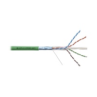 Кабель Премиум F/UTP, 4 пары, Кат.6 (Класс E), 450 МГц, AWG 23, внутренний нг(А)-LSLTx, зеленый, катушка 305м