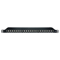 Патч-панель 19",1U, CAT6, 24 порта RJ45, экранированная