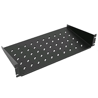 Полка угловая 2U x 446 x 450 мм (до 25 кг), цвет черный (RAL 9005) (SZB-00-00-49/3/9005) (SZB-00-00-25/3)