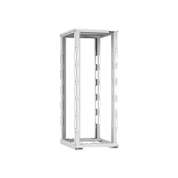 Монтажная стойка двухрамная с разборной рамой 19", 33U, Ш600xВ1595xГ800мм, с крышей, в разобранном виде, серый