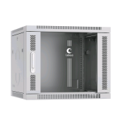 Шкаф телекоммуникационный настенный 19" 9U 600x450x501mm (ШхГхВ) дверь стекло