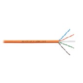 Кабель Премиум U/UTP, 4 пары, Кат.6A (Класс EA), 600 МГц, AWG 23, внутренний, LSZH нг(А)-HF, цвет оранжевый, катушка 500 м