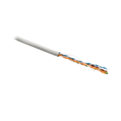 Кабель витая пара, неэкран U/UTP, кат 5e, 4 пары (24 AWG), однож (solid), LSZH, нг(А)-HF, -20°C – +75°C, серый - гарантия:15 лет комп, 25 лет сист