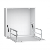 LINEA R Шкаф встраиваемый потолочный 6U 600х600мм дверь металлическая белый