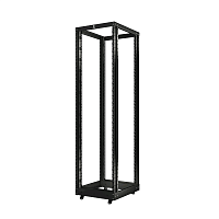 Открытая стойка 19", 32U, двухрамная, усиленная, цвет черный