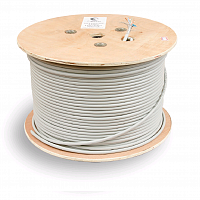 Кабель витая пара экранированная FTP (F/UTP), категория 6, 4 пары (23 AWG), одножильный (305 м)