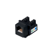 Вставка Keystone Jack RJ-45, категория 5e, заделка тип 110, черная