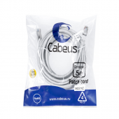 Патч-корд F/UTP, категория 5е, 2xRJ45/8p8c, экранированный, серый, PVC, 10м