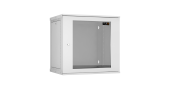 Настенный разборный шкаф TLK 19", 12U, стеклянная дверь, Ш600хВ569хГ450мм, 1 пара монтажных направляющих, серый