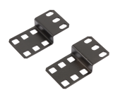 Комплект кронштейнов TLK с крепежом для бокового крепления блоков розеток и шин заземления, черный