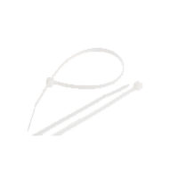 Стяжка NIKOMAX нейлоновая неоткрывающаяся, 400х4,6мм, белая, уп-ка 100шт.