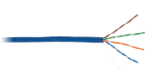 Кабель NETLAN U/UTP 4 пары, Кат.5e, 100МГц, одножильный, CCA (омедненный алюминий), внутренний, PVC нг(B), синий, 305м
