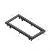 Основание для стоек ORV2 и ORV2A глубиной 800 мм, для установки стойки на ножки и ролики (в комплекте 6 ножек и 2 ролика + 2 ролика с тормозом)