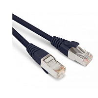 Патч-корд F/UTP, экранированный, Cat.6, LSZH, 15 м, черный