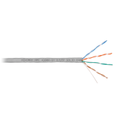 Кабель NIKOMAX U/UTP 4 пары, Кат.5e (Класс D), тест по ISO/IEC, 100МГц, одножильный, BC (чистая медь), 24AWG (0,51мм), полимерный материал нг(А)-HF, в