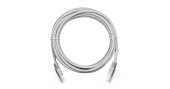 Коммутационный шнур NETLAN U/UTP 4 пары, Кат.5е (Класс D), 100МГц, 2хRJ45/8P8C, T568B, заливной, многожильный, CCA, PVC нг(B), серый, 10м, уп-ка 10шт.