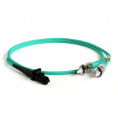 Патч-корд волоконно-оптический (шнур) MM 50/125 (OM3), ST/UPC-MTRJ(папа)/UPC, duplex, LSZH, 1.5 м