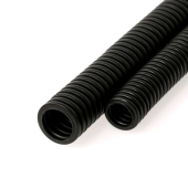 Труба гофрированная ПНД Строительная безгалогенная (HF) черная с/з д63 (15м/360м уп/пал)
