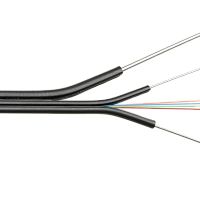 Кабель NIKOLAN волоконно-оптический, 4 волокна, одномодовый 9/125мкм, стандарта G.657.A1 & G.652.D, внутренний/внешний, бабочка со стеклопластиковыми 