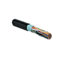 Кабель витая пара, экранированная F/UTP, категория 3, 25 пар (24 AWG), одножильный (solid), экран - фольга, внешний, UV PE, -40°C - +60°C, черный