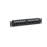 Патч-панель 10", установочный размер 236 мм, 12 портов RJ-45, категория 5e, Dual IDC