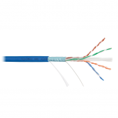 Кабель NIKOMAX F/UTP 4 пары, Кат.6 (Класс E), тест по ISO/IEC, 250МГц, одножильный, BC (чистая медь), 23AWG (0,55мм), полимерный материал нг(А)-HF, вн