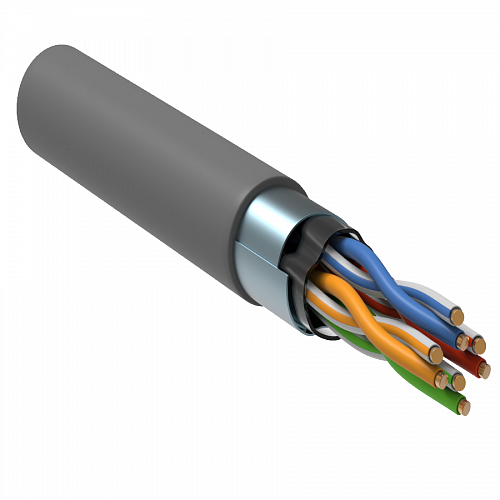 Каб. в. п. F/UTP кат. 5E 4 пары PVC 1м сер. GENERICA