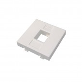 Адаптер Mosaic 45х45 мм для модуля Keystone, 1 порт, белый 