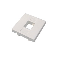 Адаптер Mosaic 45х45 мм для модуля Keystone, 1 порт, белый 