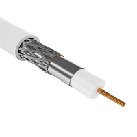 Каб. коаксиал. медный RG6 75Ом FPE PVC бел. (100м) GENERICA
