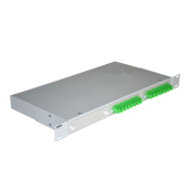 Кросс 19", предсобранный 1U, 16 портов SC, 9/125 mm, (розетки, сплайс, КДЗС, пигтейлы)