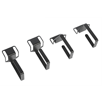 Органайзер кабельный одинарный изогнутый, цвет черный