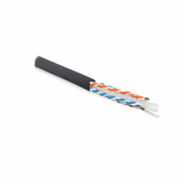 Кабель витая пара, неэкранированная U/UTP, категория 6a (10GBE), 4 пары (23 AWG), одножильный (solid), LSZH, серый