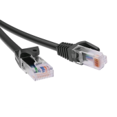 Патч-корд неэкранированный CAT5E U/UTP 4х2, LSZH, черный, 1.0м