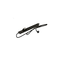 Блок розеток для 19" шкафов, горизонтальный, 6 розеток Schuko, дифференциальный автомат 1P+N 16А, кабель питания 2,5м (3х1,5мм2) с вилкой Schuko 16A, 