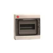 Щиток настен.с двер.8мод.,IP65,сер.,с клем. блок. 1х87508 и замком
