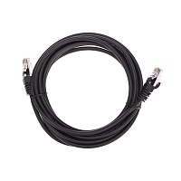 Шнур коммутационный патч-корд U/UTP, CAT 6, RJ45-RJ45, 26AWG, LSZH, черный, 3м REXANT