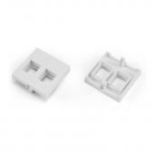 Вставка 45x45 (аналог Mosaic) для 2х модулей формата Keystone Jack, ROHS, белая