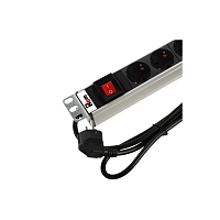 Гор блок розеток Rem-16, 1×16, выкл, USB-порт, 6S, 19", шнур 1,8м