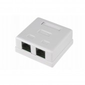 Розетка компьютерная 2-порт RJ-45 (8P8C), cat 5e, внешняя  REXANT