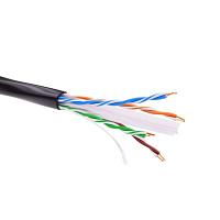 Информационный кабель неэкранированный  U/UTP 4х2 CAT6A, PE, чёрный